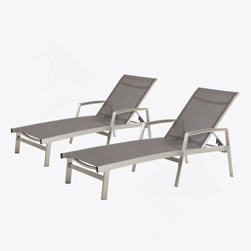 Ensemble de chaises longues en aluminium Oxton