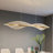 3000K LED Gold Modern Linear Pendant Light Fixture