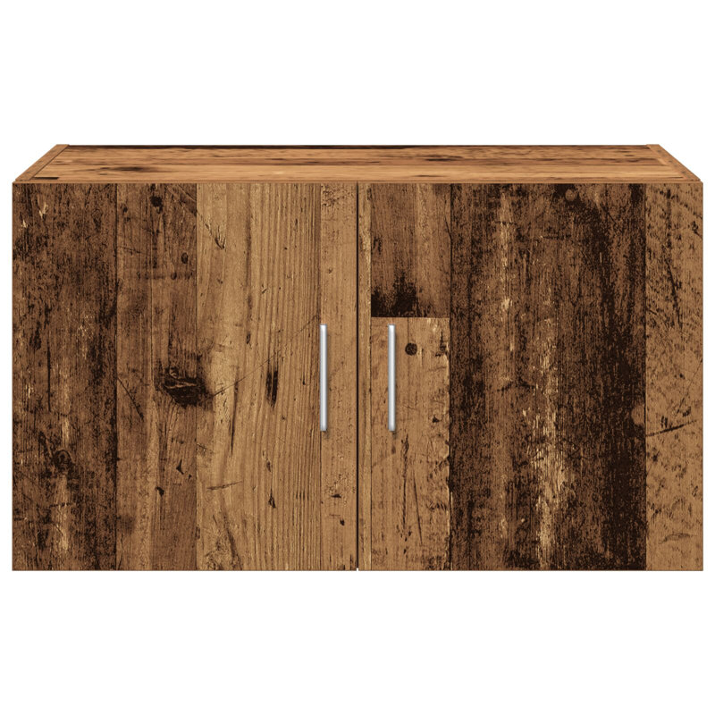 Wall Cabinet Wall-mounted Engineered wood Rustic Buffet Sideboard, Old Wood