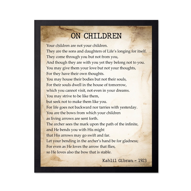 Citation «On Children», Unframed, Poster, 12"H x 16"W