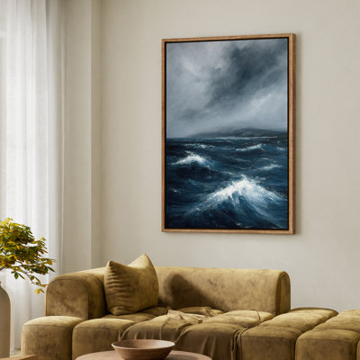 Art mural sur toile encadrée - impressions murales bleues pour la chambre à coucher - 16 po x 24 po