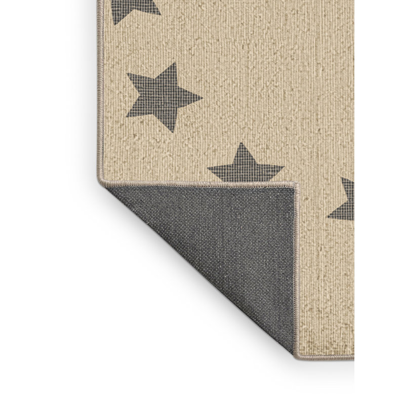 Tapis beige moelleux et moelleux à motif abstrait moderne et contemporain de couleur beige du 4 juillet, 7 x 10
