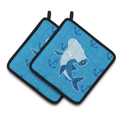 Cuisinier poignée requin de hammerhead de caroline sur les ancrages