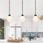 Luminaire suspendu en métal 1 lumière avec abat-jour en verre opale givré 8,26 po Myrtis-884962048