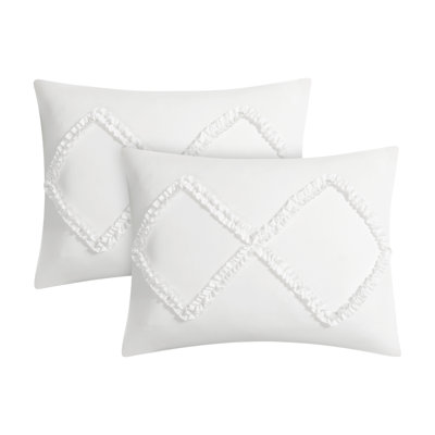 Diamond Ruffle Reversible Microfiber Comforter Set