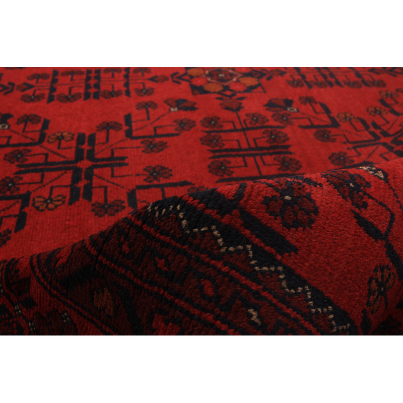 Tapis de zone en laine noué la 4 pi 11 po x 6 pi 7 po one-of-kind Kaler