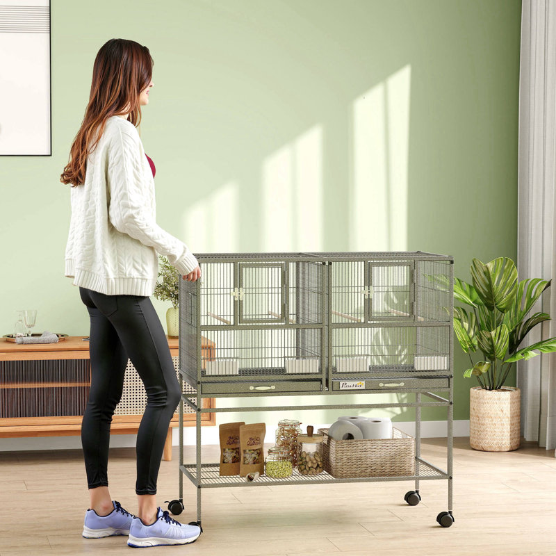 Keiser 102cm Steel Flat Top Breeder/Stacker Bird Cage with Wheels