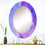 Miroir mural moderne mauve et abstrait mauve et bleu-970496038