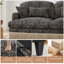 Ensemble de canapé modulaire moderne et élégant; Ensemble de canapé en chenille 5 pièces à imprimé léopard avec frange élégante; Pour les salons, les chambres et les espaces de réception-640260793
