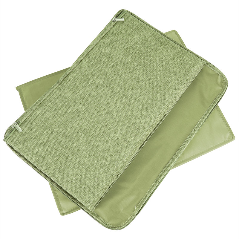 Grande boîte de rangement en tissu, Vert, H 6 po x l 15 po x P 10 po