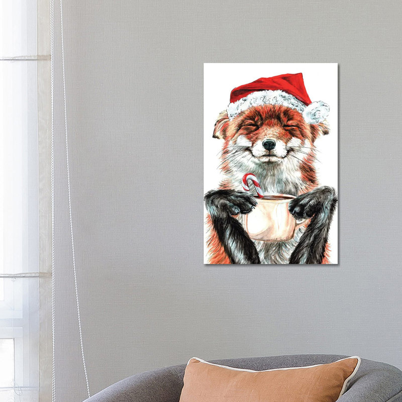 Morning Fox Christmas - Wrapped Canvas Painting, 66.04 cm H x 45.72 cm W
