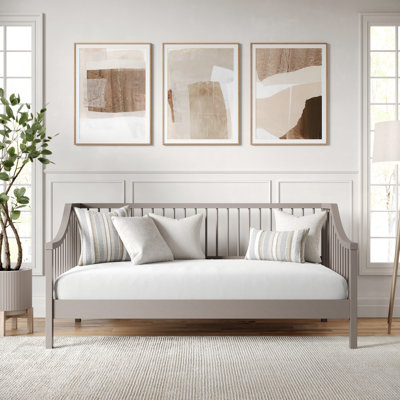 Martha Stewart Neely Wooden Platform Daybed With Spindles And Wood Slat Foundation by Martha Stewart