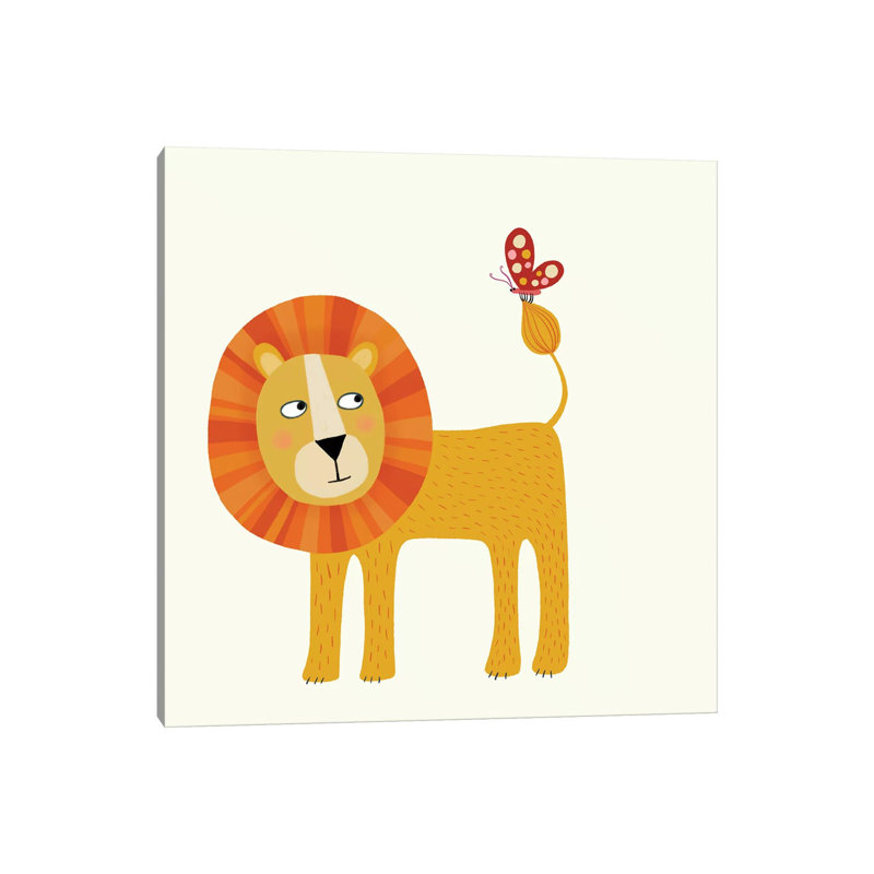 Lion 1 Piece Wall Art on Canvas, 45.72 cm H x 45.72 cm W x 1.91 cm D, Wrapped Canvas