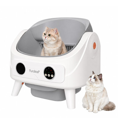Bac à litière intelligent pour chat, autonettoyant avec protection de sécurité, contrôlé par application