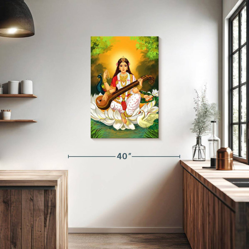 Adella Saraswati jouant de la musique, H 36 po x l 24 po
