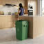 Bac de recyclage en plastique 19 gallons avec couvercle pivotant et canaux d'aération-129008065
