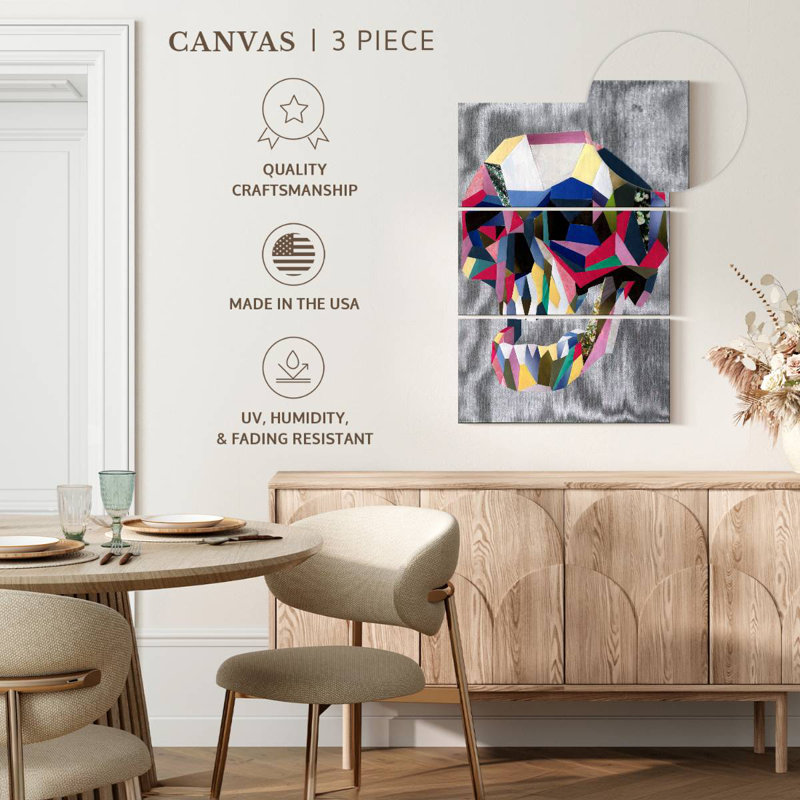 Kerner Skull Abstract, 74" H x 48" W