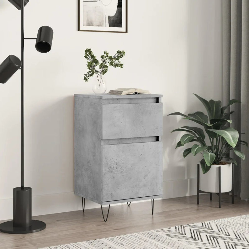 Fereol 1 - Door Rectangle Accent Cabinet, Concrete Grey
