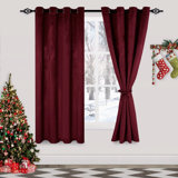 Christmas Red Blackout Velvet Curtains for your Home & Office