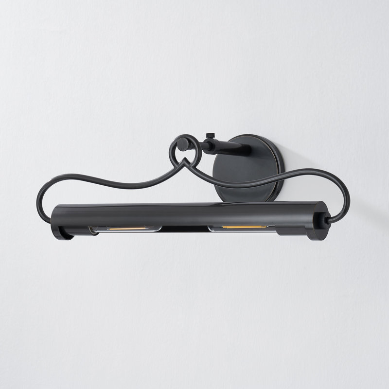 Applique pour tableau 2 lumières Berun, Bronze vieilli, H 6,5 po x l 20,5 po x P 20,5 po