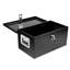 Boîte à outils 20 pouces en aluminium noir avec boîte plate et bande de roulement pour camionnette de plein air