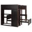 Lit mezzanine peu encombrant avec armoire de bureau intégrée et lit-948638188-948189730