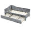Lit de jour polyvalent en chenille avec couchette coulissante et port USB-129422234