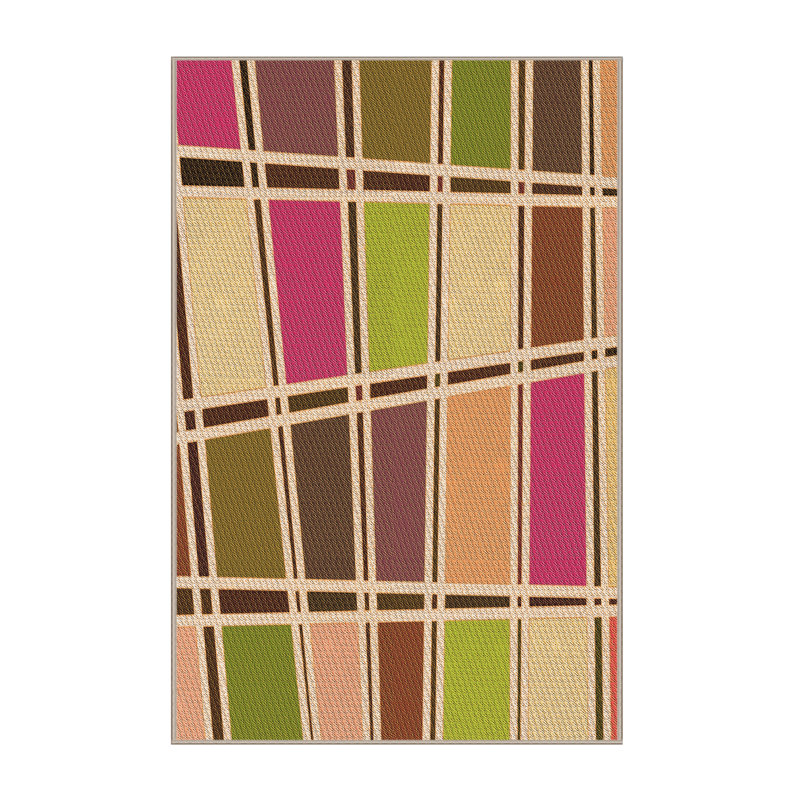 Tapis 100% à motif lavable à la machine 2989 15, Rectangle 5 pi x 7 pi