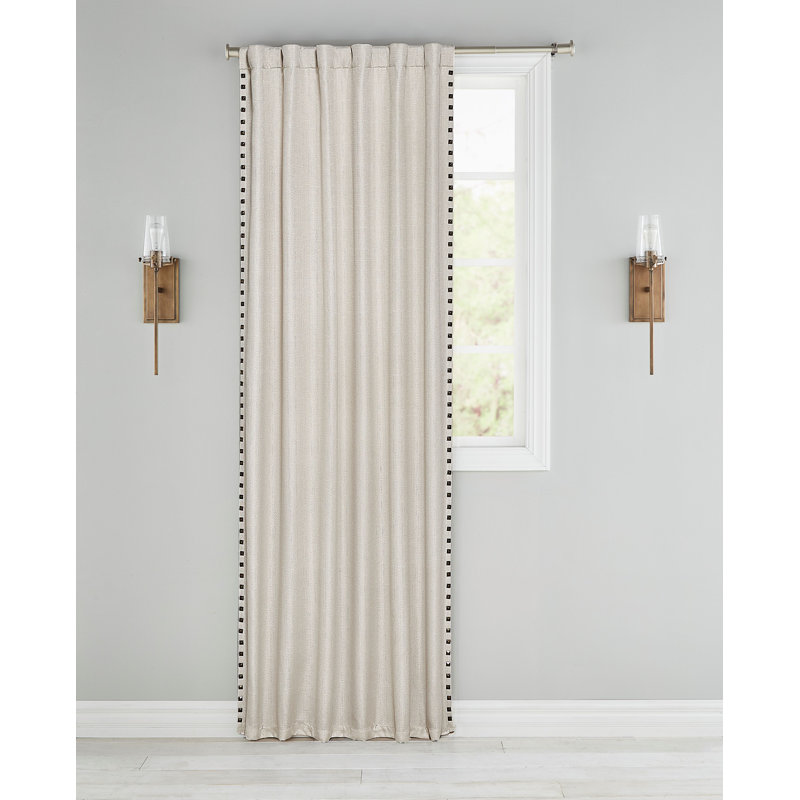 Liya Semi Sheer Curtain, Gray, 54'' W x 96'' L