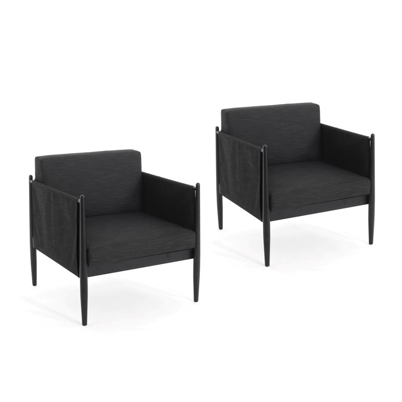 Chaise club d'extérieur en aluminium 2 pièces