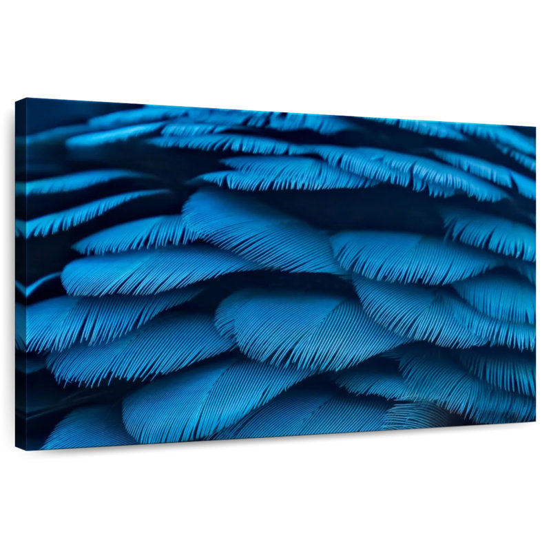 Crowle Blue Macaw Feathers, 30" H x 45" W