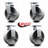 4-Piece Semi Steel Caster Set