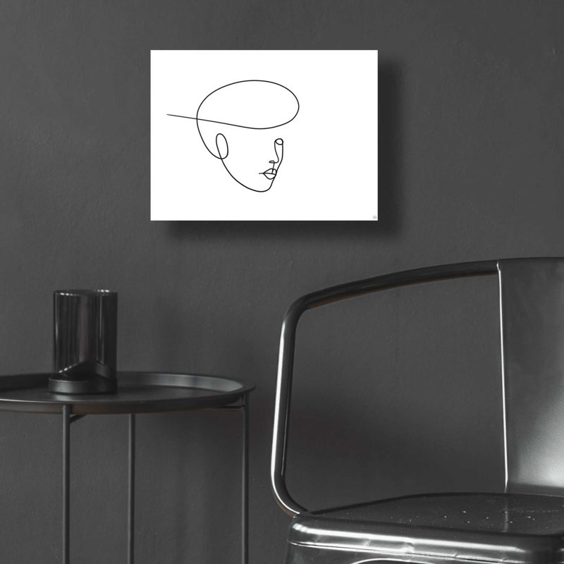 "Line Lady 5" par Line And Brush, H 12 po x l 16 po x P 0,13 po