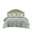 Ensemble de literie 3 pièces romantique sauge - doux édredon tricoté et taies décoratives