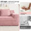 Canapé modulaire en forme de U sans siège à 4 places, canapé modulaire Cloud avec assise profonde et coussins décoratifs-1003545634