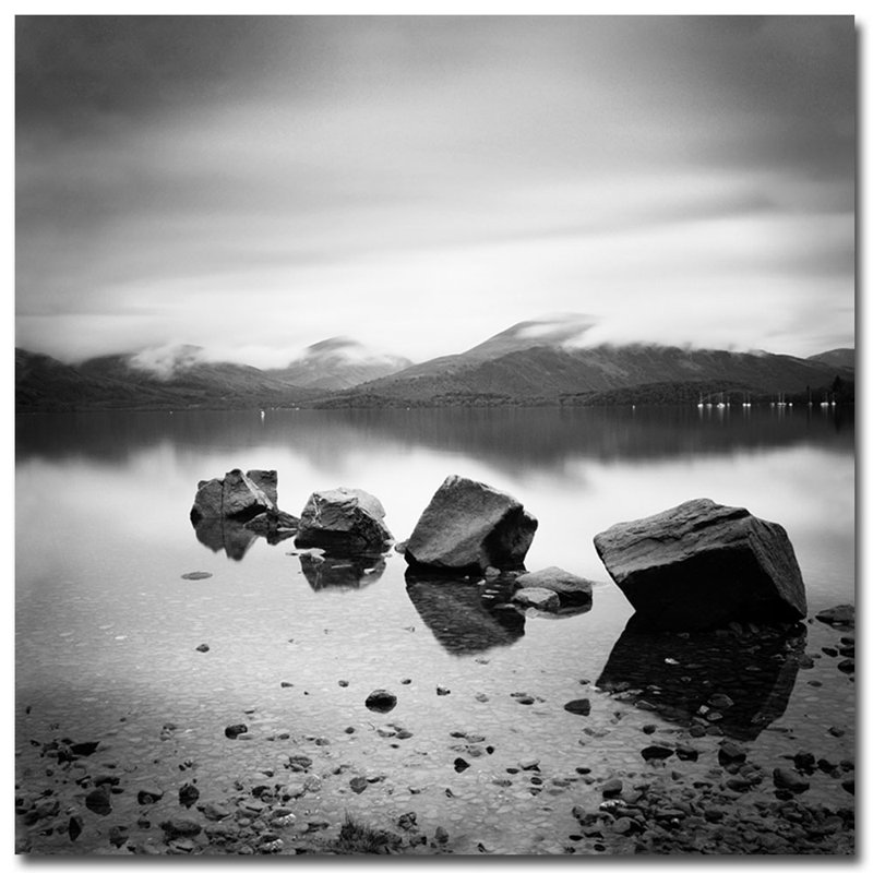 « écosse, loch lomond » par nina papiorek, reproduction de photo sur toile, H 35 po x l 35 po x P 2 po