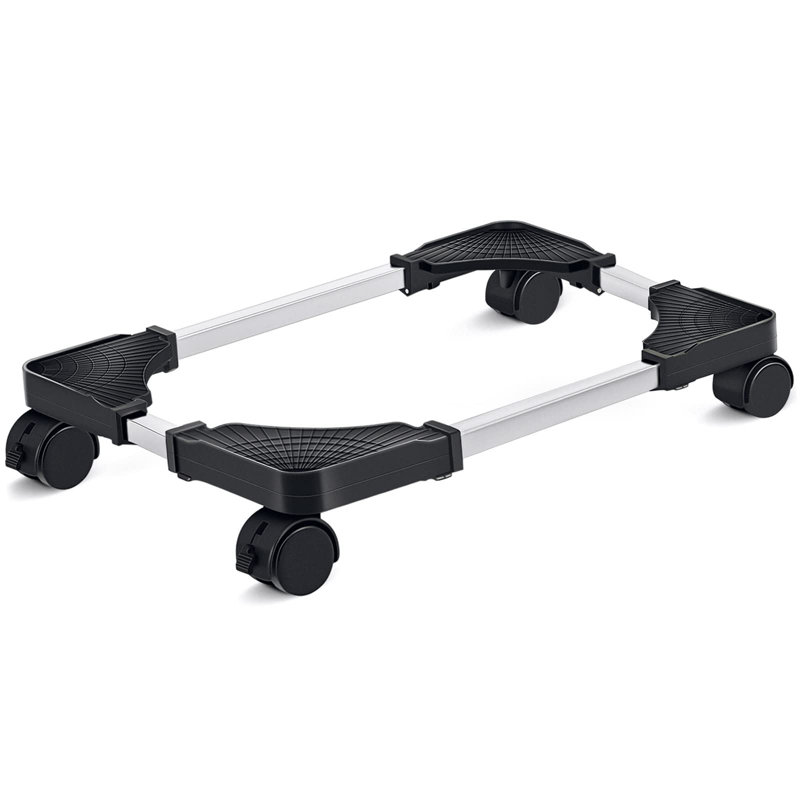 Mobile CPU Stand Adjustable Computer Tower Stand With 4 Casters, Black