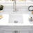 Quartz Undermount Sink - 18" L X 16" W Rust & Modern Design With Strainer And Grid Elegant Comes With Bottom For Style