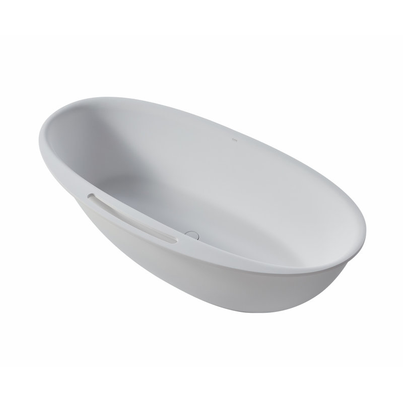 Baignoire de trempage autoportante à surface solide 67,00 po x 33,50 po