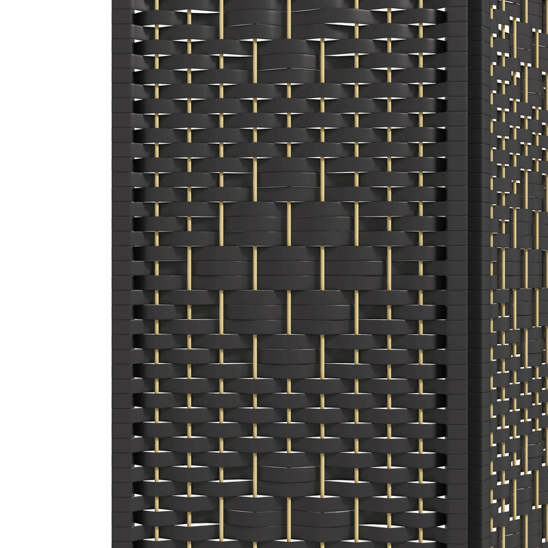 Cloison en bois massif Alaudin, 6, H 67 po x l 94,5 po x P 0,5 po, Noir