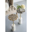 Table d'appoint en laiton agate noire D12x24 "avec base cylindrique en marbre-637108775