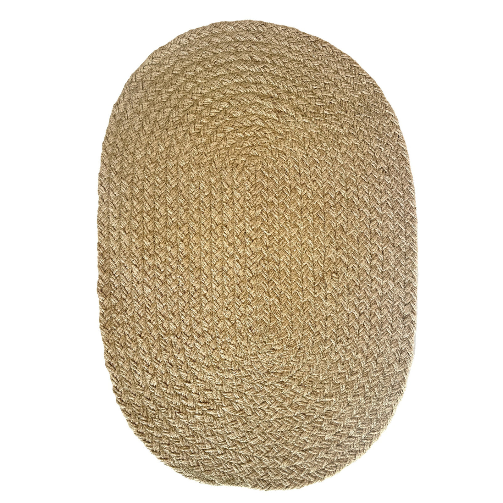 Braided Jute Rug, Oval 2' x 8'