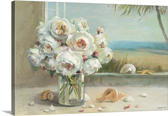 Danhui Nai " Coastal Roses " by Danhui Nai Gracie Oaks 