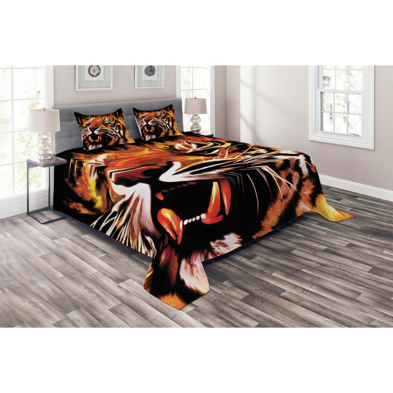 Eclectic Polyester Coverlet, King Bedspread + 2 Shams
