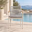 Chaise de patio d'extérieur en aluminium avec coussins (ensemble de 2)