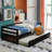 Daybed With Trundle Frame Set-1673404221