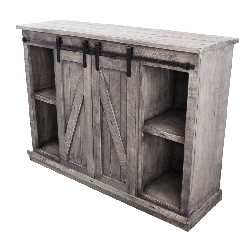 Kassandra Unfinished TV Stand for TVs up to 60", Rustic Driftwood