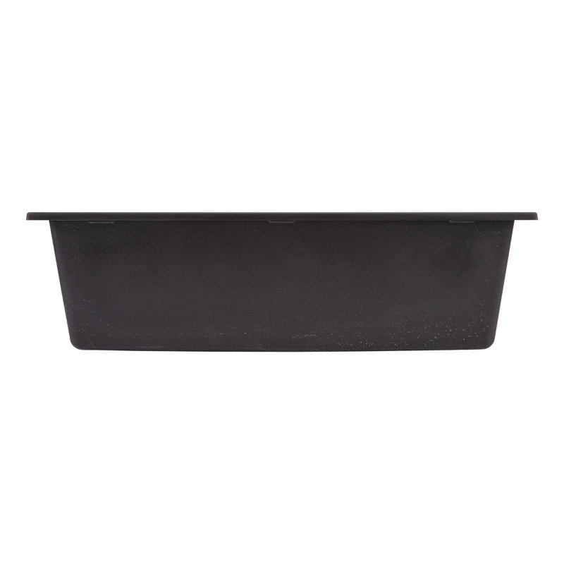 Algren 33" L Drop-In Kitchen Sink, Midnight Black
