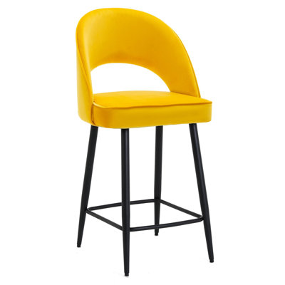 Atka Upholstered Counter Stool with Metal Frame