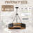 Farmhouse Chandelier for Dining Room, 6-Light 27.35” Rustic Drum Chandeliers Black and Brown Metal Wood Grain Round Pendant  Lighting for Kitchen Island Foyer Entryway Living Room-1578427696